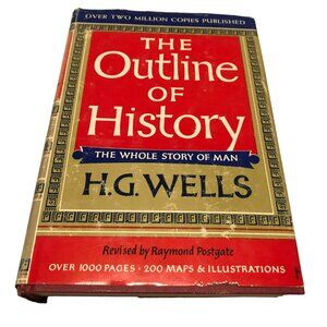 THE OUTLINE OF HISTORY BOOK BY H.G. WELLS 1961 DOUBLE DAY PRESS HARDBACK